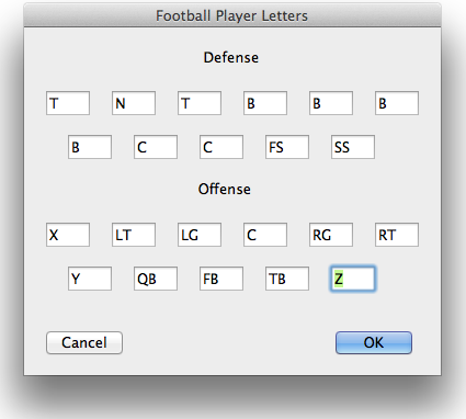 PlayMaker Pro Player Letters